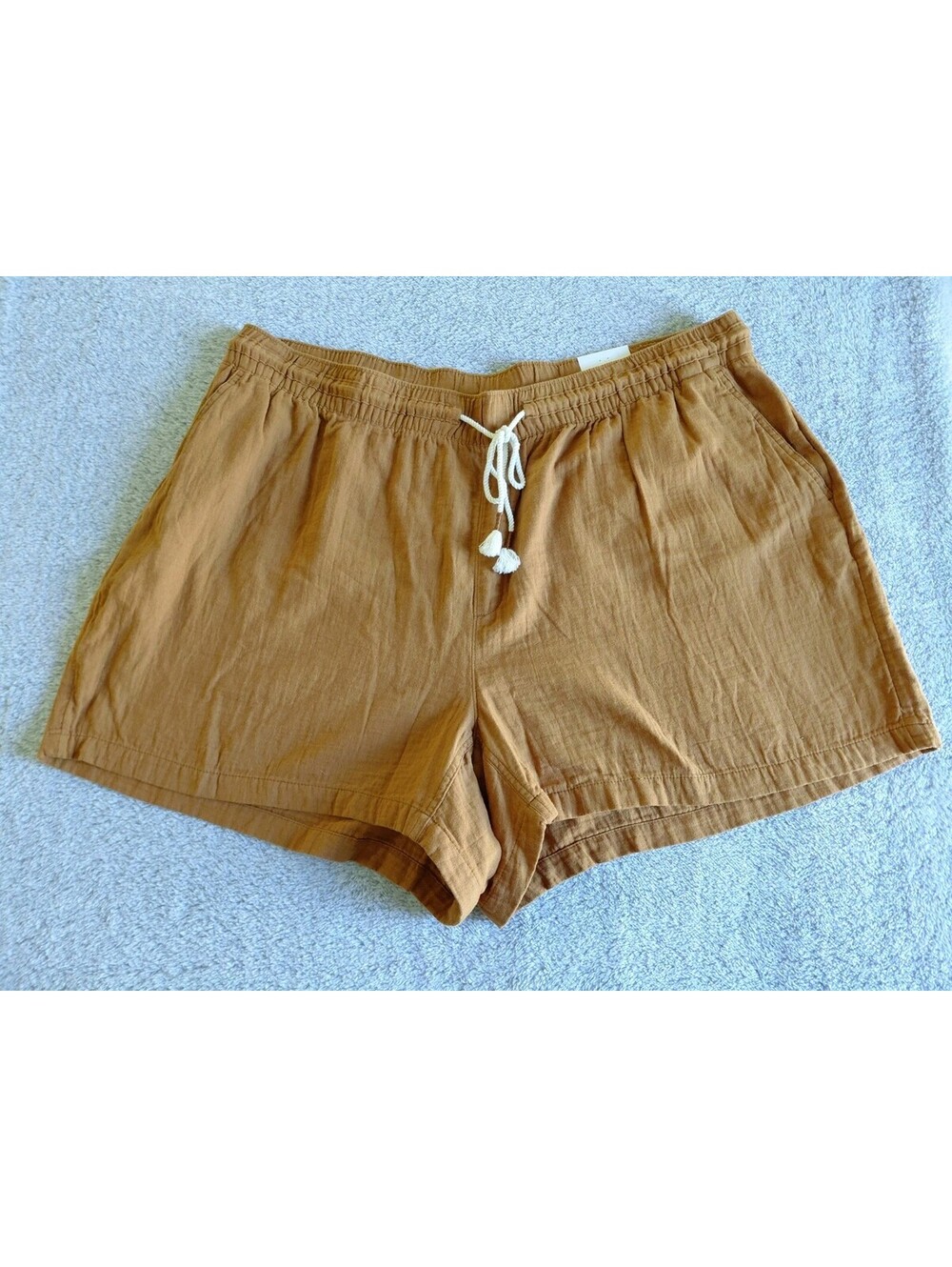 NWT Old Navy High Rise 5" Pull On Shorts Womens 4X Plus Brown 100% Cotton